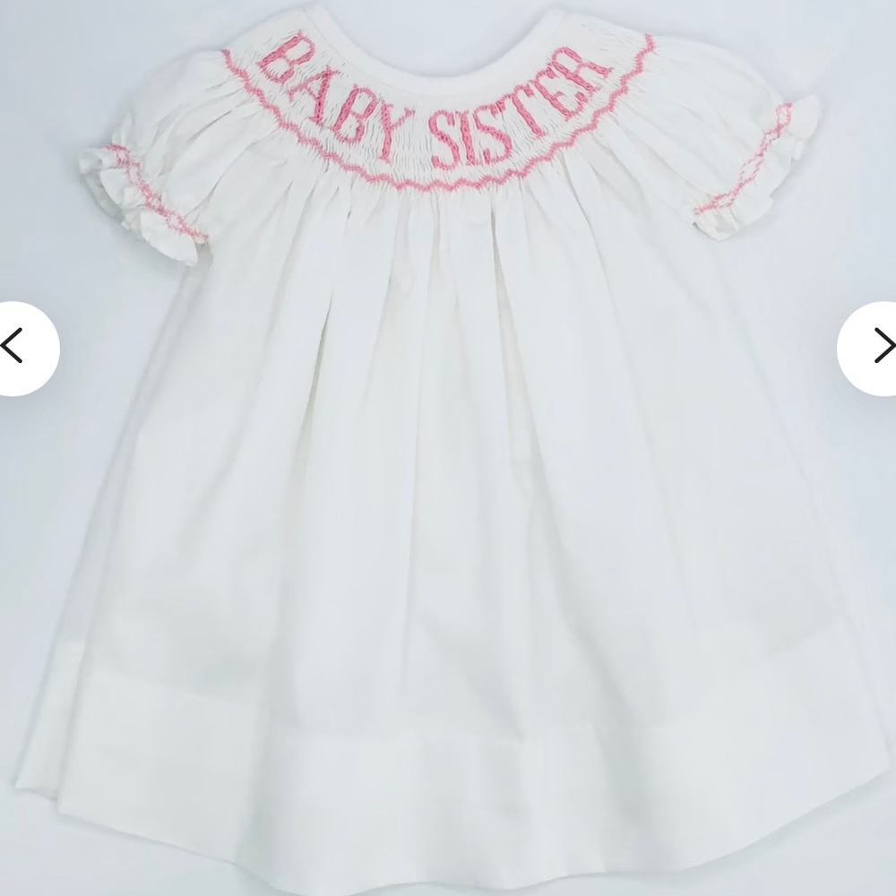 Baby Sister Smocked Dress, 3M, EUC